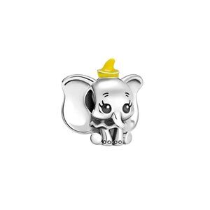 925 Silver Plated Elephant Charm - New